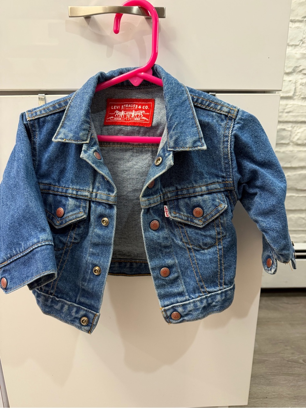 Levi's Kids Classic Blue Denim Jacket with Copper Snaps.